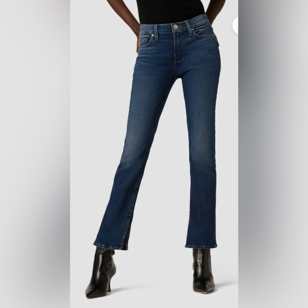 Hudson Nico Straight Leg Slit Hem Jeans Size 28